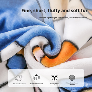 <span class=keywords><strong>Couverture</strong></span> tricotée toutes saisons pour enfants 100 % polyester, couette portable pour bébé avec motifs festifs et animaux pour la chaleur hivernale - Product Image 3