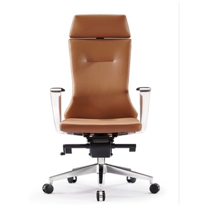 Vente directe - Chaise de bureau en cuir gris - Chaise de bureau en daim marron camouflage - Product Image 6