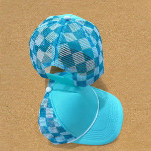 Tùy Chỉnh Chất Lượng Cao 5 Cửa Khung Bọt In Lưới Leopard Mô Hình Sao Hồng Flamingo Màu Ngọc Lam rô Trucker Hat Với Sợi Dây Thừng - Product Image 1