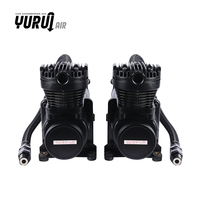 Compresseur d'air à suspension noire multi-usages 4x4 12v 200psi, pompe de pression de voiture double pour compresseur d'air de voiture tout-terrain 480c