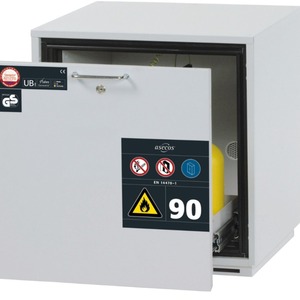 Armoire de stockage de batteries Asecos 90L en acier gris EN14470-1, armoire de sécurité pour entrepôt - Product Image 1