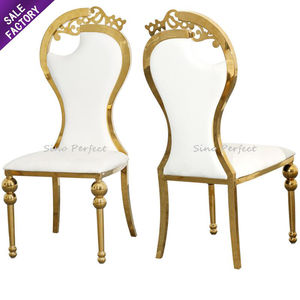 Factory Price Round Back Golden Stainless Steel Luxury Event Chairs Weddings for Dinner Banqueting Chairs From China Dining - Product Image 4
