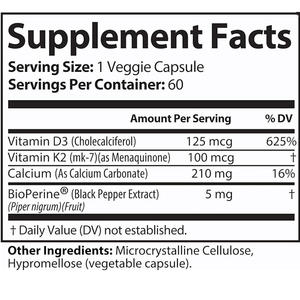 D3เสริมวิตามิน K2ด้วยเซลลูโลส microcrystalline แคปซูลสำหรับผู้ใหญ่เพิ่มแคลเซียมเหล็กสังกะสีการดูดซึมซีลีเนียม - Product Image 5