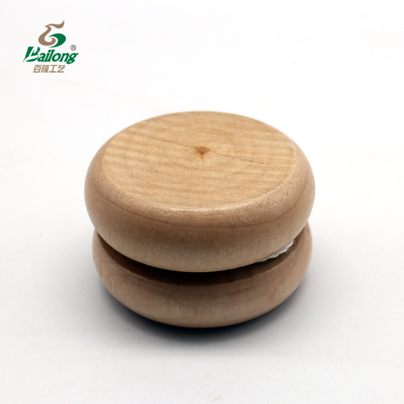 Yoyo-juguete artesanal de madera, bola clásica Natural, venta al por mayor