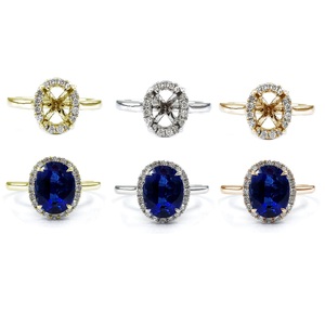 KOK Bijouterie fine personnalisée de bonne qualité en or blanc 18 carats avec diamant véritable forme ovale bagues de fiançailles pour femmes en livraison directe - Product Image 4