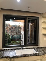 Fenêtres extérieures Penjoy Premium Luxury Modern en alliage d'aluminium, inclinables et pivotantes, avec une excellente résistance au vent.