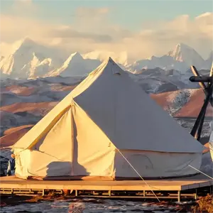 Teepee yurt sang trọng 3M 5M 6M vải Bell glamping lều