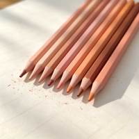 Ensemble de crayons de couleur personnalisés certifiés EN71 ISO, tons de peau, hexagonaux, en plastique, mine souple de 7 pouces, vente en gros directe d'usine