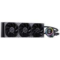 Enfriador de PC para Juegos SNOWMAN KM360-BK de 360 mm con Pantalla Digital, Triple Fila, TDP de 300 W, Compatible con Intel LGA 1700, AMD AM5 y AM4