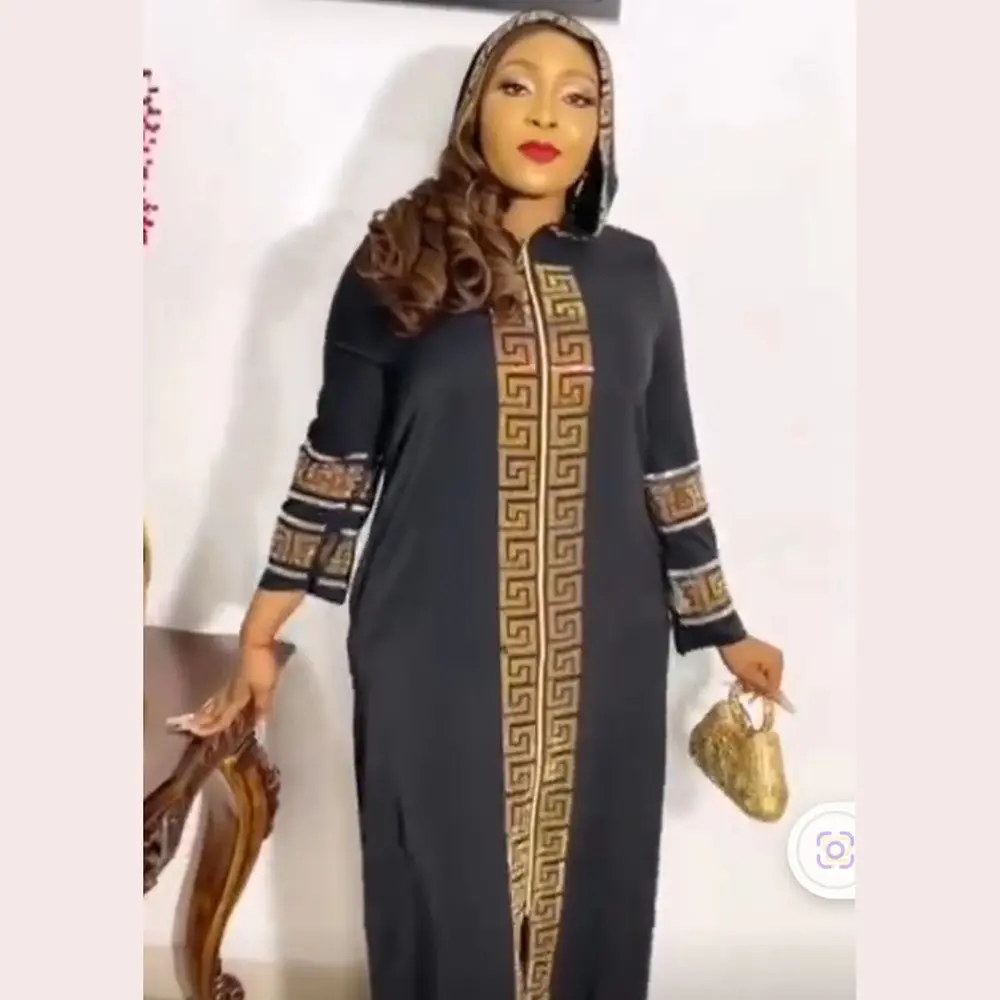 loose women long dress casual african style femme vestiods vintage retro muslim lady maxi dresses robe