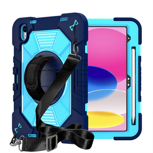 เคสแท็บเล็ตแบบมีขาตั้งสำหรับ iPad Air 4 5 6 ขนาด 10.9 นิ้ว, เคสกันกระแทกพร้อมที่เก็บปากกาในตัวและสายคล้องมือ - Product Image 5