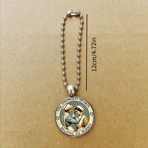 พวงกุญแจและสร้อยคอโลหะผสมทนทานพร้อมคำคมสำหรับพยาบาล เหมาะเป็นของขวัญสำหรับบุคลากรทางการแพทย์ - Product Image 6