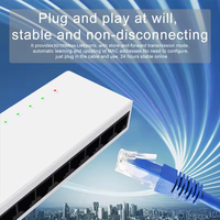 KuWFi 24V saklar wifi saku putih 100Mbps 8port saklar jaringan untuk dalam ruangan