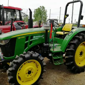 Küçük mini kompakt tarım makineleri ekipmanları ile kullanılan john deere 3B55 4 çiftlik tekerleği traktör 55hp 4x4wd