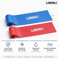 Bandes d'exercice Theraband en TPE personnalisables en couleur, rouleau de bandes de résistance durables sans latex pour l'entraînement physique