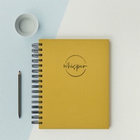 Carnet à spirale avec logo doré personnalisé pour la planification quotidienne, hebdomadaire, de la remise en forme, des voyages, des achats, du calendrier et du catalogue