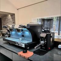 Machine à expresso professionnelle à double tête en acier inoxydable avec robinet vapeur pour boulangerie, bar, restauration et boissons
