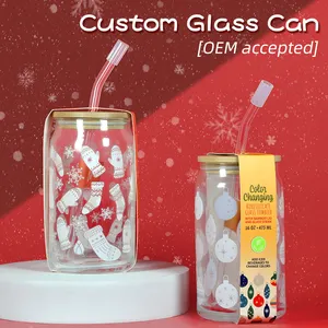Buon natale regalo bicchiere in plastica cambia colore bicchiere natalizio con cannuccia