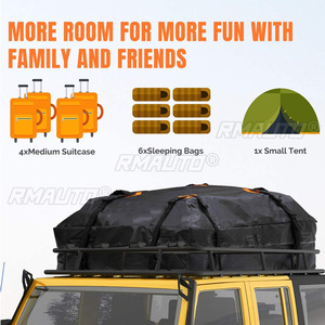 120x90x44cm 420D Large Waterproof Car Cargo Roof Bag Rooftop Luggage Carrier <b>Black</b> <b>Storage</b> <b>Cube</b> Bag Travel SUV Van for Cars - Product Image 3