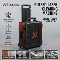 Nettoyeur laser à impulsions portable 200W 300W en forme de valise pour l'élimination de la rouille et de la peinture sur le métal, le bois et la pierre