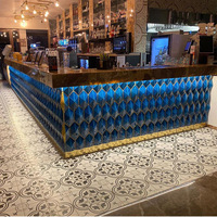 Comptoir de bar moderne à prix abordable en marbre artificiel pour restaurant, boîte de nuit, café, bar à café, comptoir de caisse design