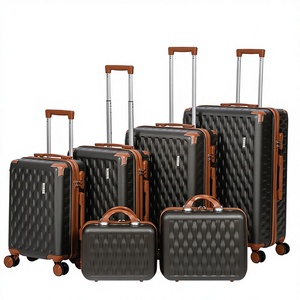 신형 대용량 ABS 여행가방 유니버설 휠 크로스보더 6피스 수트케이스 지퍼 비밀번호 보딩 비즈니스 여행용 유니섹스 - Product Image 4