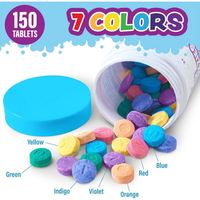 Bombes de bain effervescentes luxueuses faites à la main, non toxiques et sans parfum, 7 couleurs, comprimés pour l'eau, bombes de bain pour enfants