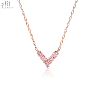 New Simple Elegant Fine Jewelry Geometric Design Pendant 18K Solid Gold Real Natural Sapphire <b>Necklace</b> Minimalist Everyday Wear - Product Image 2