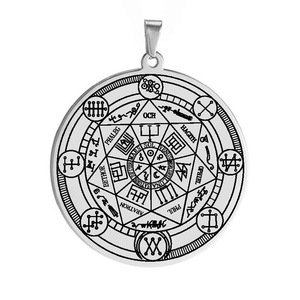 Collier pendentif unisexe en acier inoxydable avec sceau de la <span class=keywords><strong>Kabbale</strong></span> de Salomon et 7 archanges par Asterion Guardian Angel Jewelry - Product Image 6