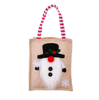 Sacs fourre-tout de Noël réutilisables pour l'emballage de cadeaux et la décoration, sacs à bonbons de Noël mignons pour les cadeaux d'enfants, décoration de Noël