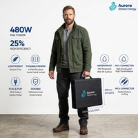 Module solaire pliable JiYao 480W, rendement de 25%, haute performance, 128 cellules, noir, systèmes RV, applications marines, extérieur