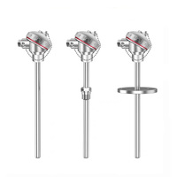Sonda de elemento de platino PT100 RTD blindada a prueba de agua Sensor de temperatura PT1000 con cabezal de conexión de acero inoxidable