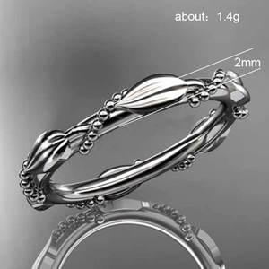 Anello Vintage a Foglia per Donne, Stile Minimalista e Fresco, Anello da Mignolo, Accessorio Moda per Dita, Regalo - Product Image 5