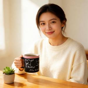 <span class=keywords><strong>Taza</strong></span> de cerámica de 11 oz estilo <span class=keywords><strong>pizarra</strong></span> <span class=keywords><strong>con</strong></span> borde esmaltado, hecha en Shandong, China - Product Image 6