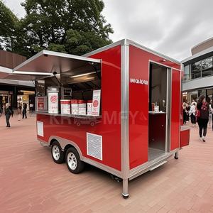 Customization 16ft Large Build Food Truck Towable <b>Kitchen</b> Restaurant Service <b>Mobile</b> Trailer For Sale - Product Image 1