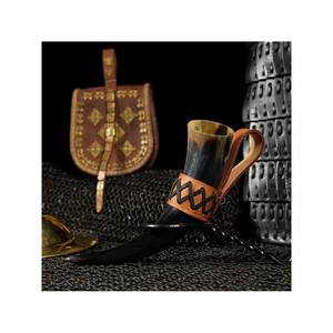 Loop Viking Vibes Viking <b>Drinking</b> Horn with <b>Stand</b> Genuine Handcrafted Vikings Horn for Wine Original Horn Mug with <b>Stand</b> - Product Image 2