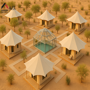 Tienda de Campaña Glamping de Lujo en el Desierto, Proyecto de Hostelería Boutique Ecológico de Lona para Hotel, Villa, Terraza de Piscina, Dormitorio Exterior - Product Image 1