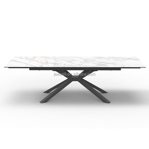 Châu Âu Thị Trường 12Mm Gốm Đá Hiện Đại Mở Rộng Bàn Ăn Đặt Với 6 Chỗ Ngồi Gỗ Sồi Bảng Top Nhà Đồ Nội Thất Nhà Bếp - Product Image 3