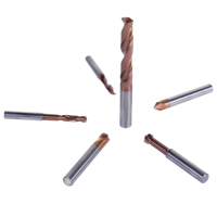 Fraise à diamètre micro, 2 dents, HRC70, haute dureté, haute précision, en acier rapide, revêtement NX, pour usinage CNC