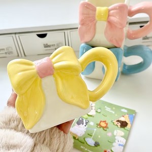 L Factory Direct Sales Ins Cute Hand-painted Bow Ceramic Cup Creative <strong>Princess</strong> Coffee <strong>Mug</strong> - Product Image 1
