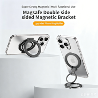 Support magnétique double face OEM ODM pour téléphone, support magnétique pliable avec anneau, béquille de téléphone portable personnalisable avec logo