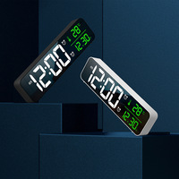 Jam Dinding LED Nordic Pintar Digital Elektronik Meja Alarm untuk Perbaikan Rumah Ruang Tamu Kantor Kamar Mandi