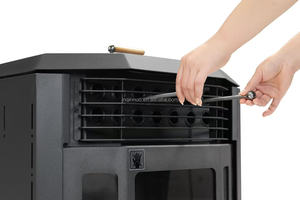 Stufa a <span class=keywords><strong>Legna</strong></span> in Ghisa Compatta, Forno a Razzo, Caminetto per Riscaldamento Interno - Product Image 3