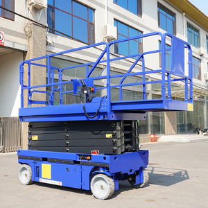 Lift Gunting Hidrolik Elektrik Bertenaga Baterai 10m, Pengangkat Konstruksi Udara Self-Propelled SSJB JB-SS10, Aman dan Tahan Lama - Product Image 3