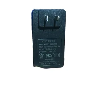 Güç tuğla AC/DC adaptörü 12V dc çıkış 5A çıkışı ile ErP 6