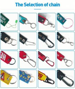 ZXX266 Custom Design Blank Logo Flight Woven Jet Tag Fabric <b>Key</b> <b>Chain</b> Anime Embroidered Keychain Anime Woven Keychain - Product Image 5