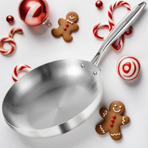 Tri-ply thép không gỉ Frying Pan Set, skillets, đầu bếp của chảo, cảm ứng đồ nấu nướng 18cm-20cm-22cm - Product Image 5