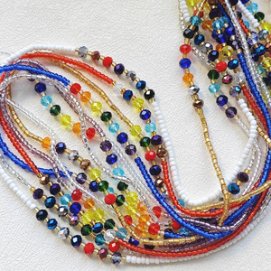 Chaîne de taille bohème pour femme, grande taille, pour la perte de poids, avec perles de taille en coton et argile douce, motif cœur en cristal, bijoux de plage, cadeau d'été - Product Image 5