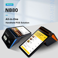 Noryox Fabricante Nb80 Android Pos Terminal 8 pulgadas Wifi 4G Bluetooth Etiqueta térmica Impresora de código de barras Máquina Pos de mano
