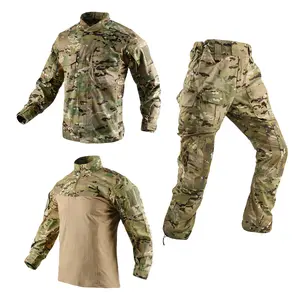 Оптовая продажа, заводская цена, охотничий Камуфляжный Тактический Костюм из трех предметов, боевые брюки, куртка, рубашка, камуфляжная форма